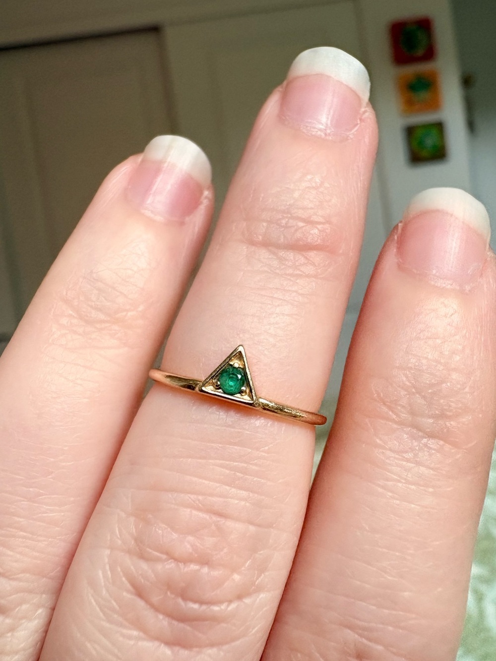 14k Emerald Pinky Ring